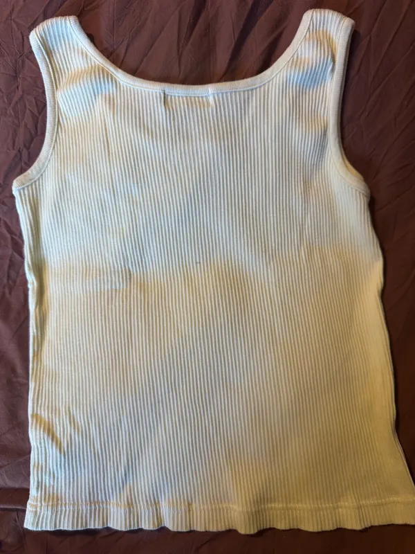 Lauren Ralph Lauren butter yellow ribbed tank top M/L - Image 4
