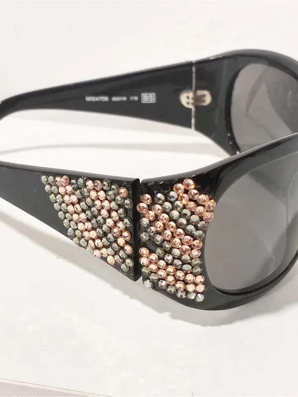 Missoni Black Rhinestone Jeweled Sunglasses - Image 5