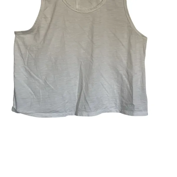Athleta White Cotton Tank Top Womens Size XL‎ Lightweight Basic Casual - Image 5