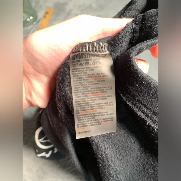 Gymshark Black Cropped Sweatshirt small - Image 10