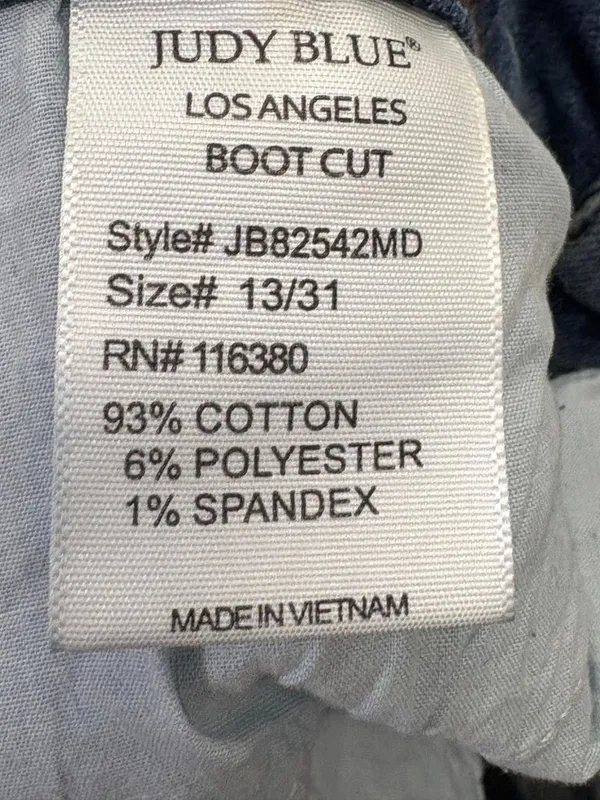 NEW Judy Blue High Waist Destroy Fray Hem Bootcut Jeans Size 31 - Image 13