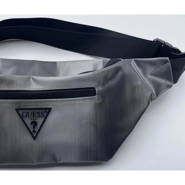 Guess silver Copper Tone Hardware Fanny Pack Belt Bag - Image 6