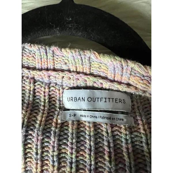 Urban Outfitters Multicolor Cable Knit Cropped Sweater - Image 3