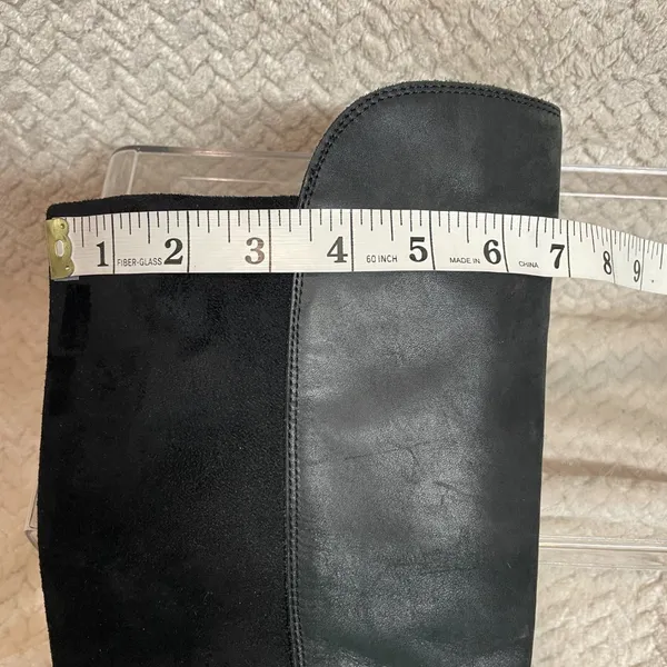 Lucky Brand Tilaree Womens Black Leather Suede Slip On Tall Boots Size 6.5‎ - Image 9