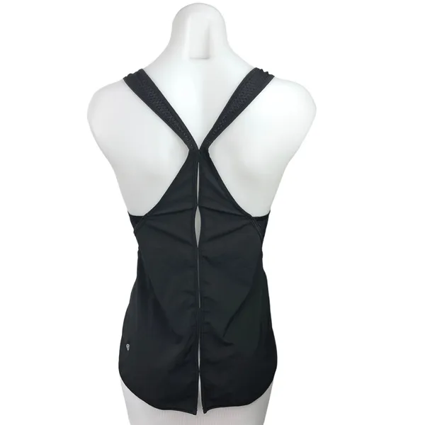 Lululemon Womens Black Scoop Neck Sleeveless Pullover Activewear Tank Top Size 4 - Image 2