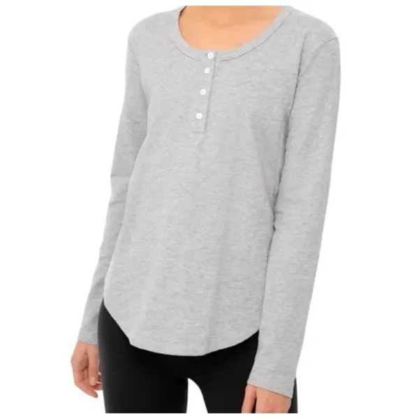 Pomander Place Tuckernuck Long Sleeve Mercer Henley Top Size Medium Oatmeal - Image 3
