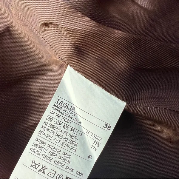 SISLEY brown tweed belted tailored blazer - Image 13