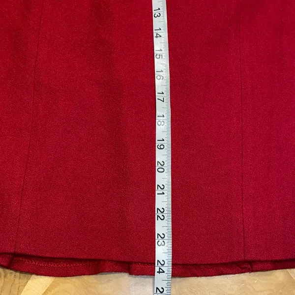 White House Black Market Vibrant Red Wool Blend Pencil Skirt Size 6 Like New - Image 5