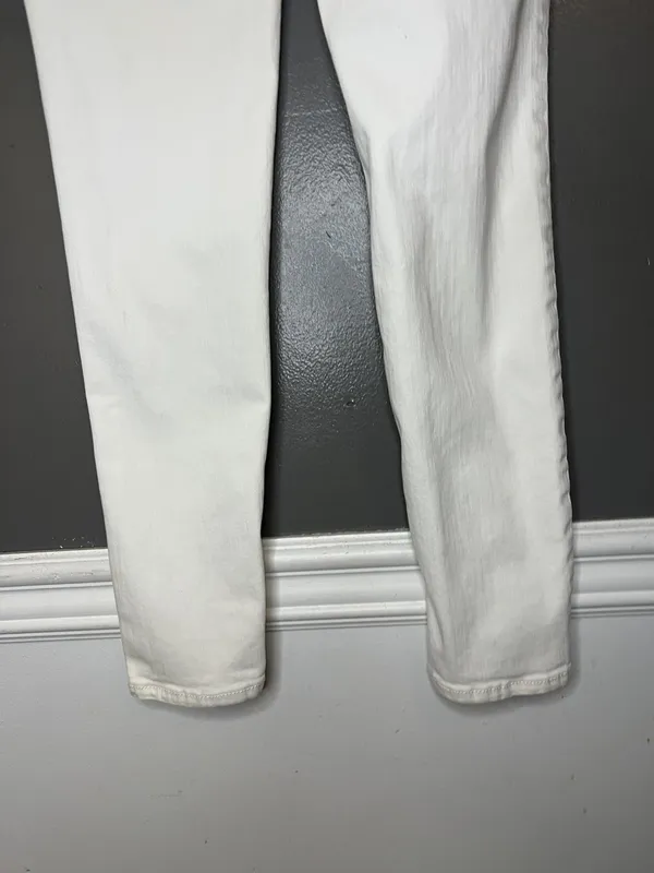 Old Navy Jeans Womens 8 Regular White Mid Rise Rockstar Skinny Stretch Denim - Image 7