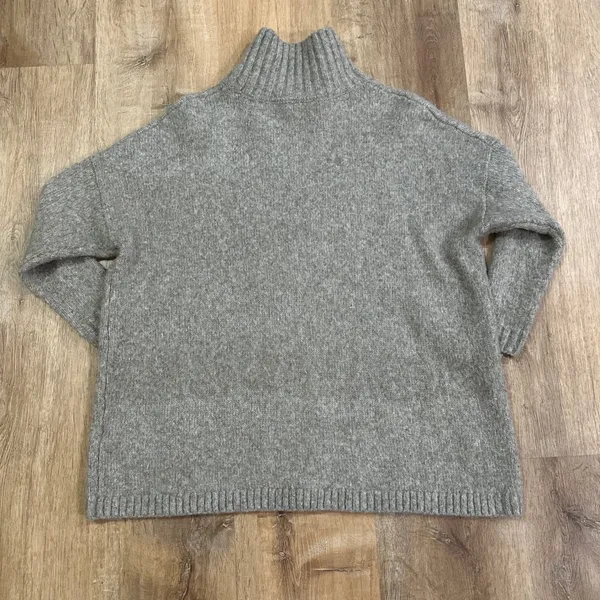 FRENCH CONNECTION | Oversized Cable Knit Mock‎ Neck Alpaca Wool Sweatshirt, XS - Image 2