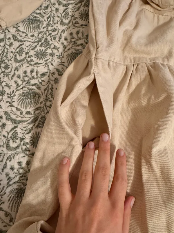 Free People Cream Tiered Peasant Dress - Image 3