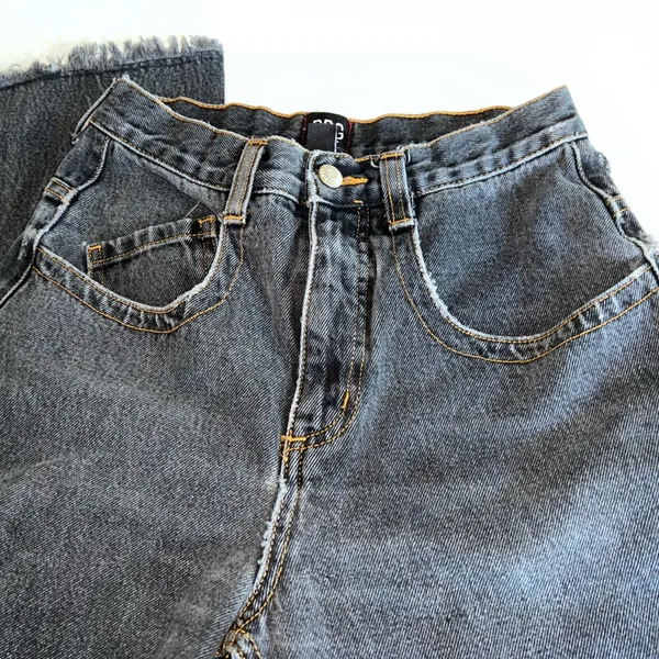 BDG Urban Outfitters Super High Waist Wide Leg Jeans w/ Orange Stitching size 27 - Image 7