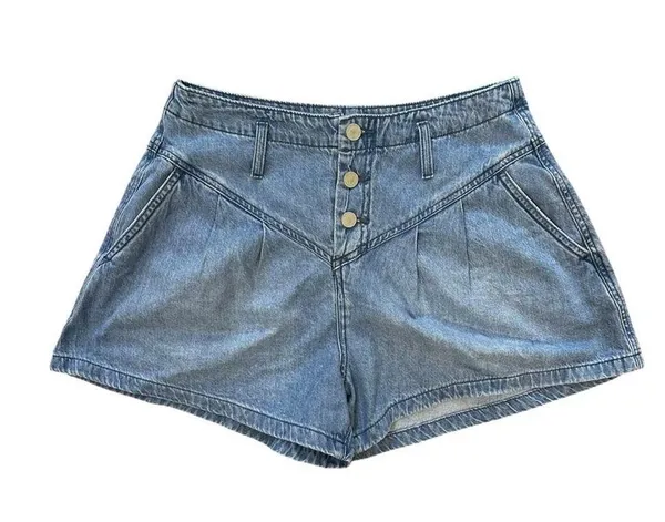 Blank NYC Flared Denim Button Fly Shorts Size 28 - Image 3