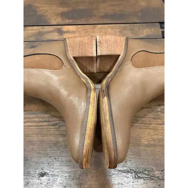 Oasis Society Ankle Boots Women Size 8‎ Brown Faux Leather Block Heel Minimalist - Image 4