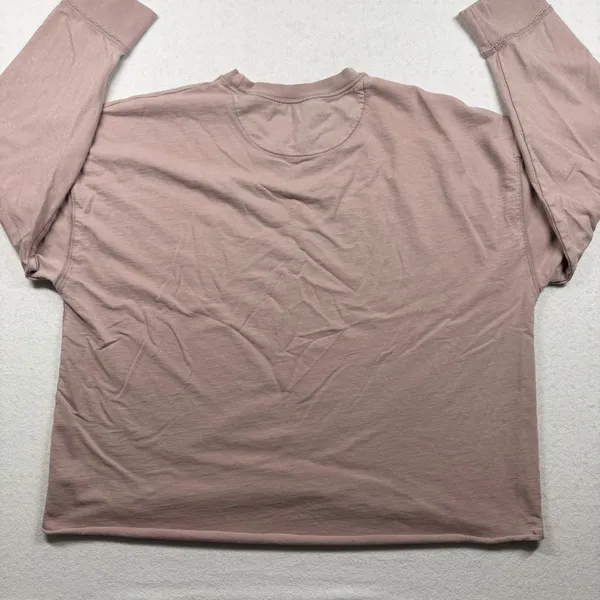 Aerie Oversized Crewneck Sweatshirt Womens Large Pink Mauve Boxy Cotton - Image 7