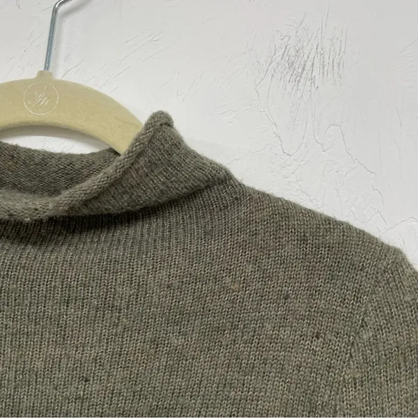 Madewell Olive Green Wool Rolled Mock Neck Pullover Sweater Womens XXS Winter - Image 4