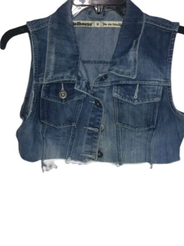 Dollhouse MJ Y2K Jeans Vest Crop Juniors - Image 2