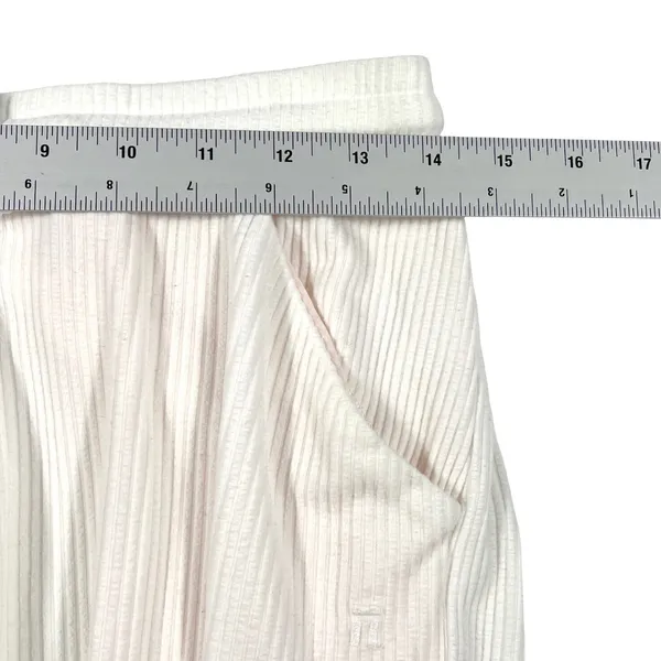 Tommy John Womens White‎ Ribbed Pajama Lounge Jogger Pants Small Cozy PJs EUC - Image 8