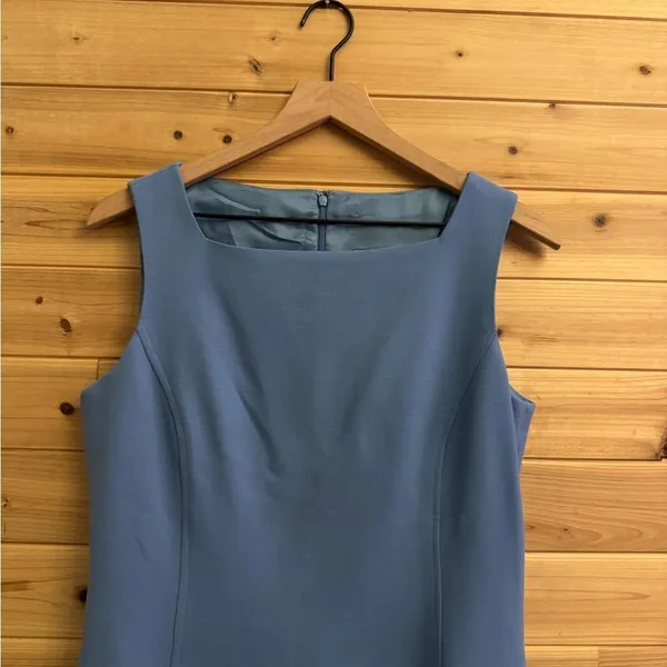 NWT Oscar De La Renta Size 8/M Wool Blend Sheath High Neck Knee Length Dress - Image 5