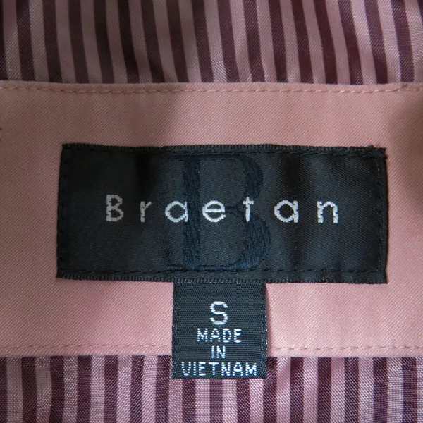 Braetan Maroon Purple Suede Hooded Trench Coat Jacket Small - Image 6