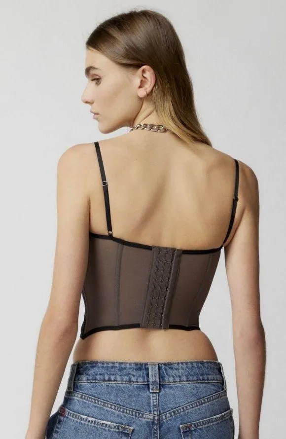 Urban Outfitters Modern Love Black Corset Top - Image 5