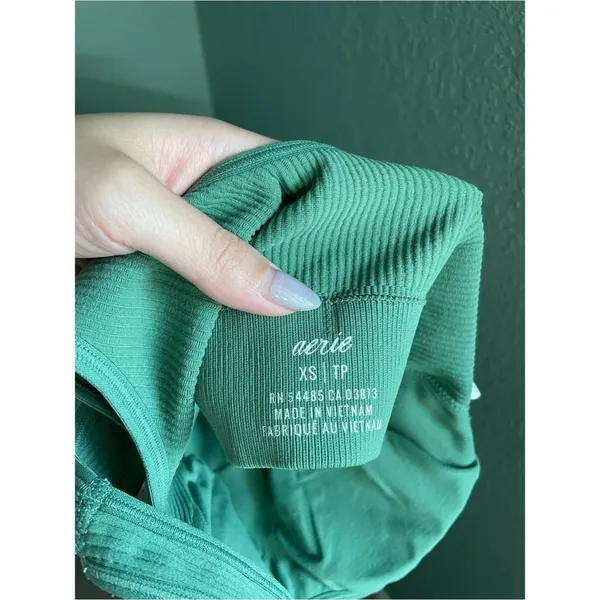 Aerie Seamless Padded Bralette Size XS Sage Green Scoop Neck - Image 4
