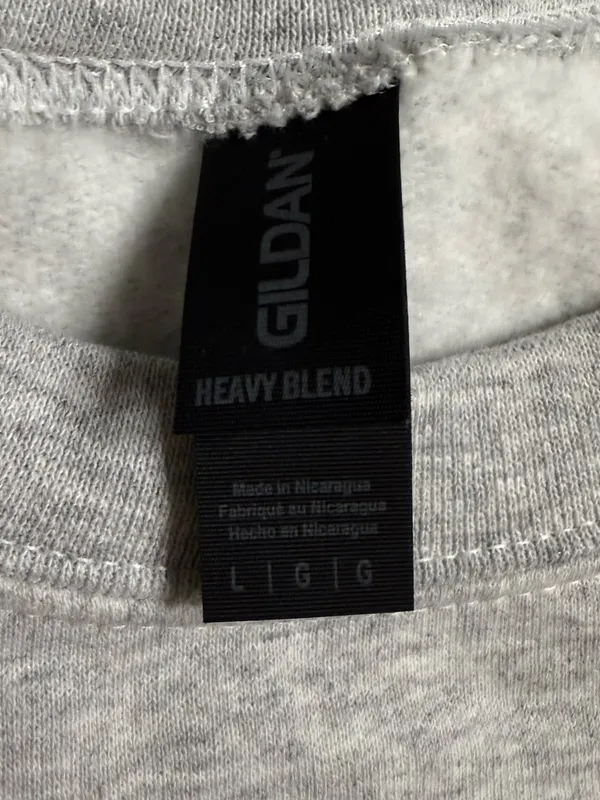 Gildan Heather Gray Crewneck Sweatshirt with Pink, Green and Camo Bows - Image 2