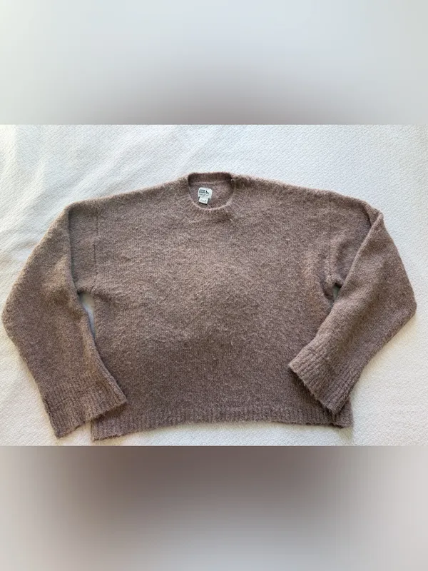 Eddie Bauer Cuddle Up Sweater NEW Medium Oatmeal Tan - Image 2