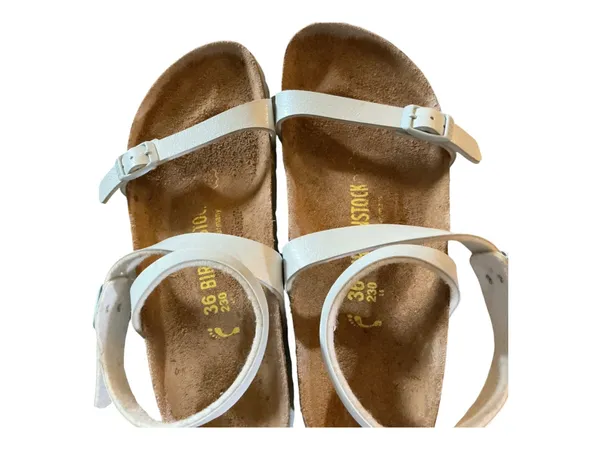 Birkenstock Yara pale blue Birko-Flor Ankle Wrap Sandals - Size 36 - Image 5