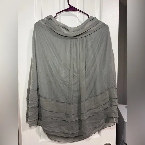 Downeast Basics Sage Green Sheer Tiered Skirt Size XL. Fairycore - Image 3