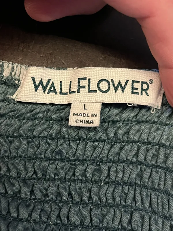 Wallflower Dress Womens Large Blue Floral Square Neck Smocked Maxi Sundress - Image 13
