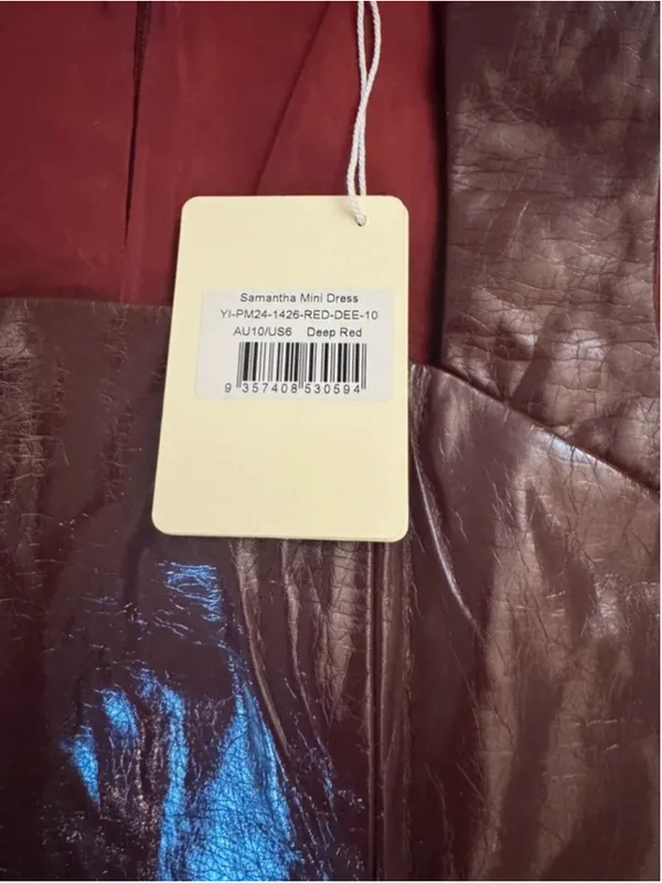 Peppermayo Samantha Mini Dress - Deep Red size 6 - Image 4