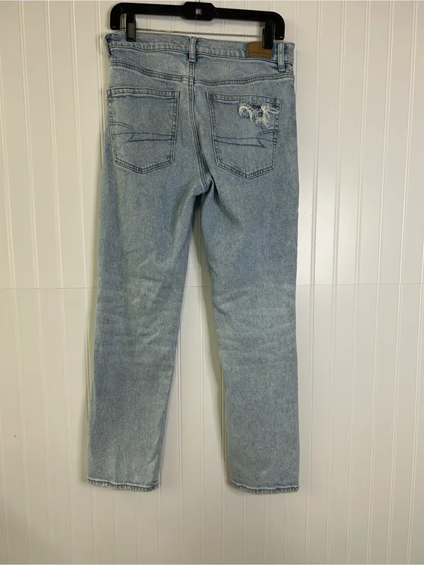 American Eagle Super High-Rise Ankle Straight Distressed Jeans Size 6 - Image 4