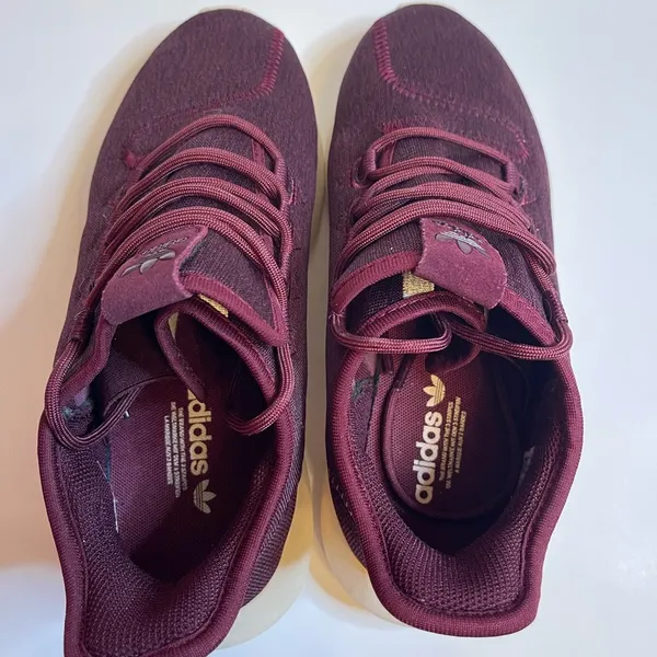 🦋Adidas Women's Tubular Shadow Maroon, Size 7 - Image 4