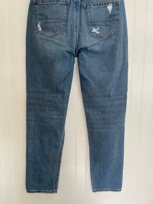 AMERICAN EAGLE AE Ripped Mom Jean Distressed High Rise Size 4 - Image 7