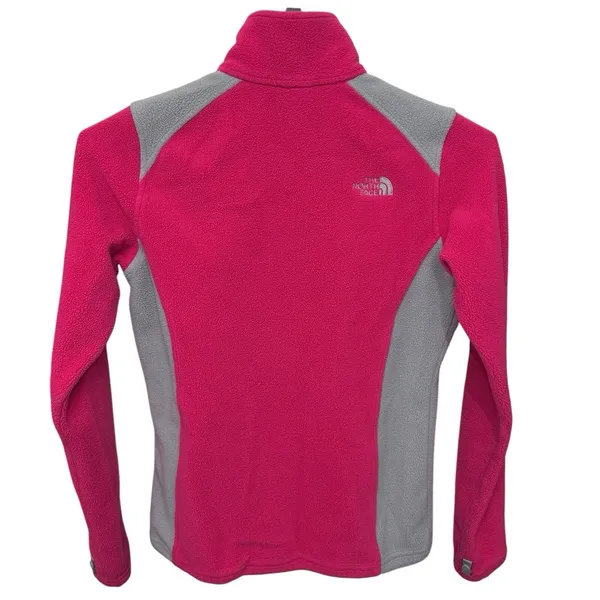 The North Face Jacket Womens Size‎ Small Pink Gray Fleece Full Zip Pockets - Image 6