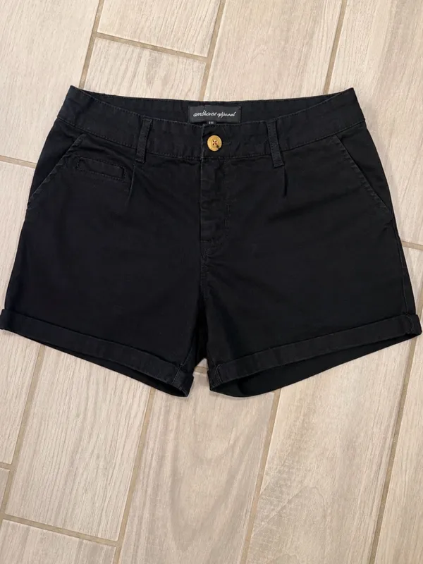 Ambiance Black High-Rise Denim Shorts - Image 2