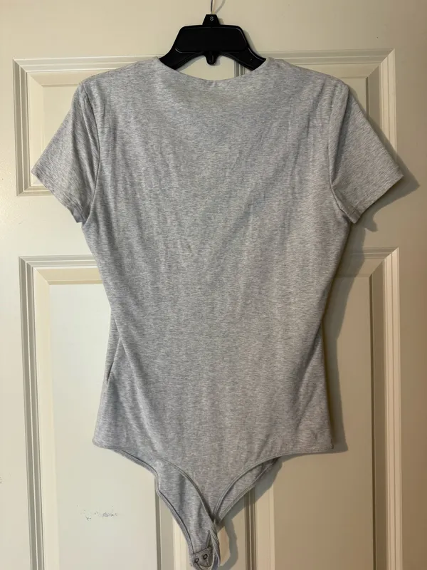 Abercrombie Cotton Bodysuit Short Sleeve Gray - Image 2