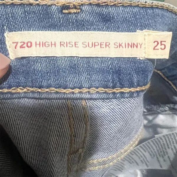 Levi's Women's 720 High Rise Super Skinny Jeans Blue Standard Size 25 - Image 7