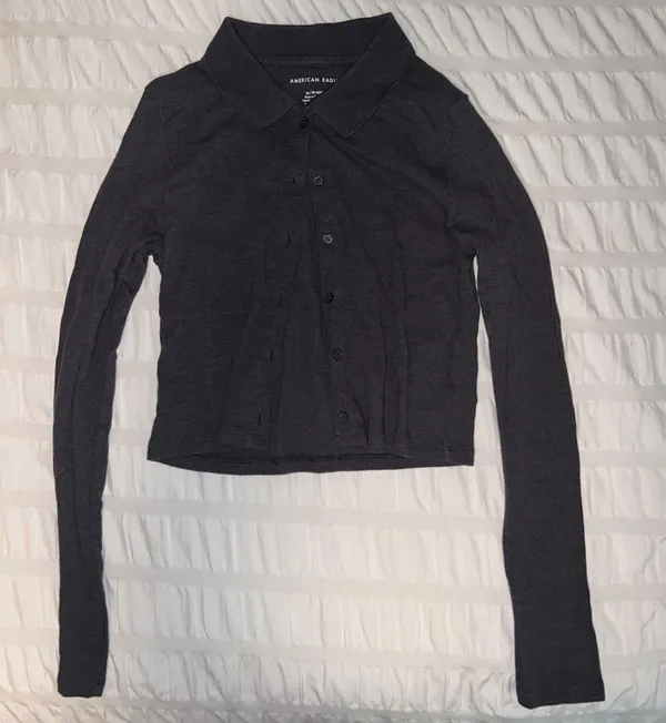 American Eagle Outfitters Cropped Button Up - Image 2