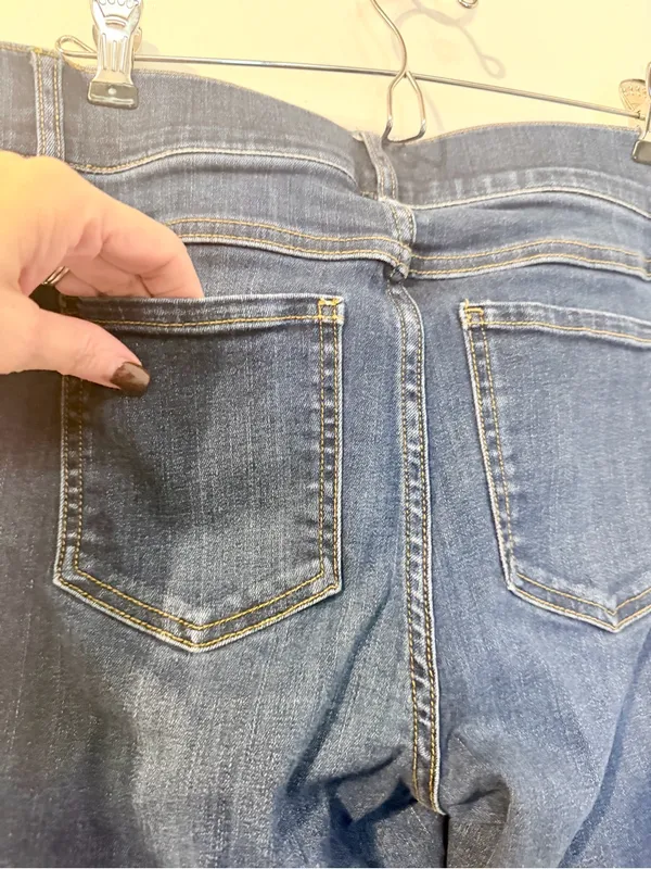 Spanx High Rise Flare Jeans Large Midnight Shade Pull On Shaping 20327R - Image 6