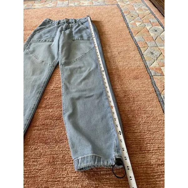 Forever 21 Blue Denim with Bungee Hem High Rise Women’s size S Y2k 90s - Image 6