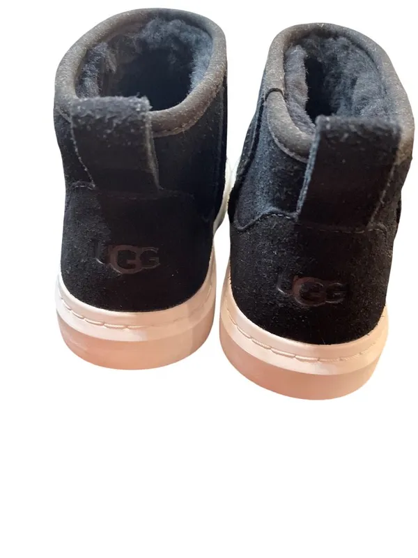 UGG Alameda wms black suede shearling lined mini ankle boot sz 5.5 SKU 10-471 - Image 11