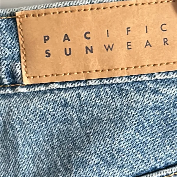 PacSun Popular Medium Blue Stretch High Waisted Flare Leg Denim Jean - Image 3
