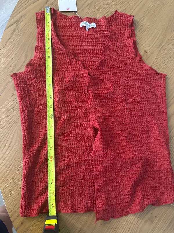 Pretty Rebel Red Tie Front Top - Image 5