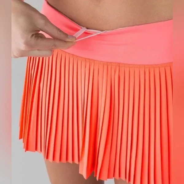 Lululemon Pleat To Street Skirt II- Grapefruit- Size 8 - Image 3