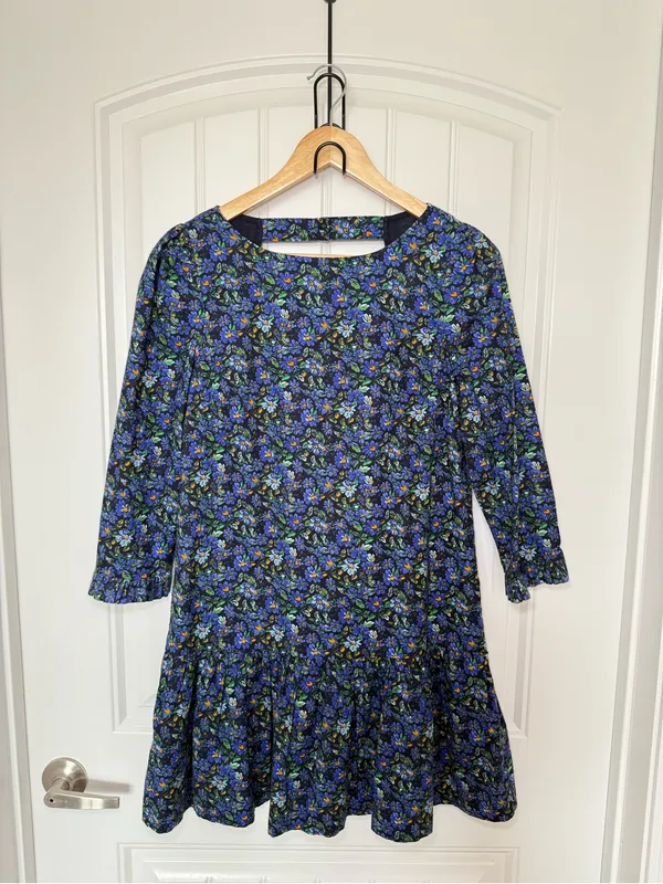 Free People Women’s XS The Avenue Mini Dress Floral Printed Ruffle Scoop Neck - Image 3
