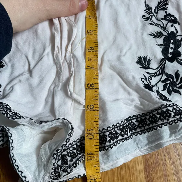 Boho Festival Mini Shorts Beachy 100% Cotton sz Large (read measurements) - Image 6