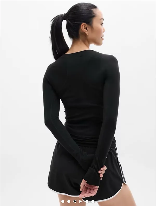 Athleta Top Long Sleeve Black - Image 2