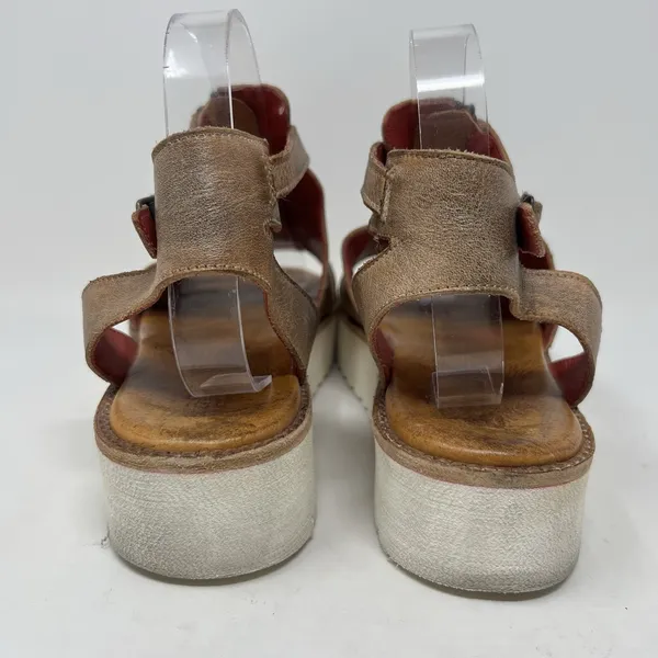 Bed Stu Clancy Buckle Platform Sandals Women's Size 10 Brown Leather Boho Rustic - Image 9
